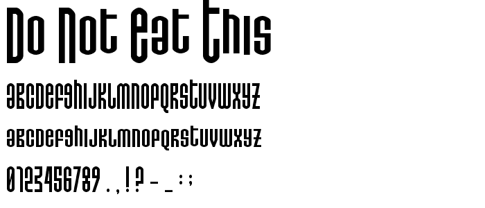 Do not eat this font